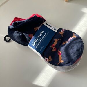NWT Old Navy Women’s Dog Print Ankle Socks 6 Pack | One Size